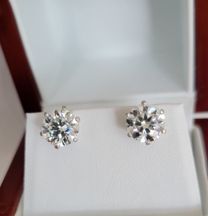 4ct MOISSANITE Diamonds Stud Earrings