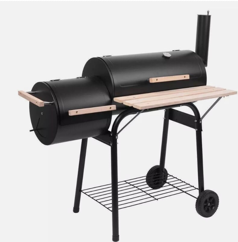 Barbecue Outdoor Oil Drum Charcoal Grill Stainless Steel Stove Patio Camping BBQ