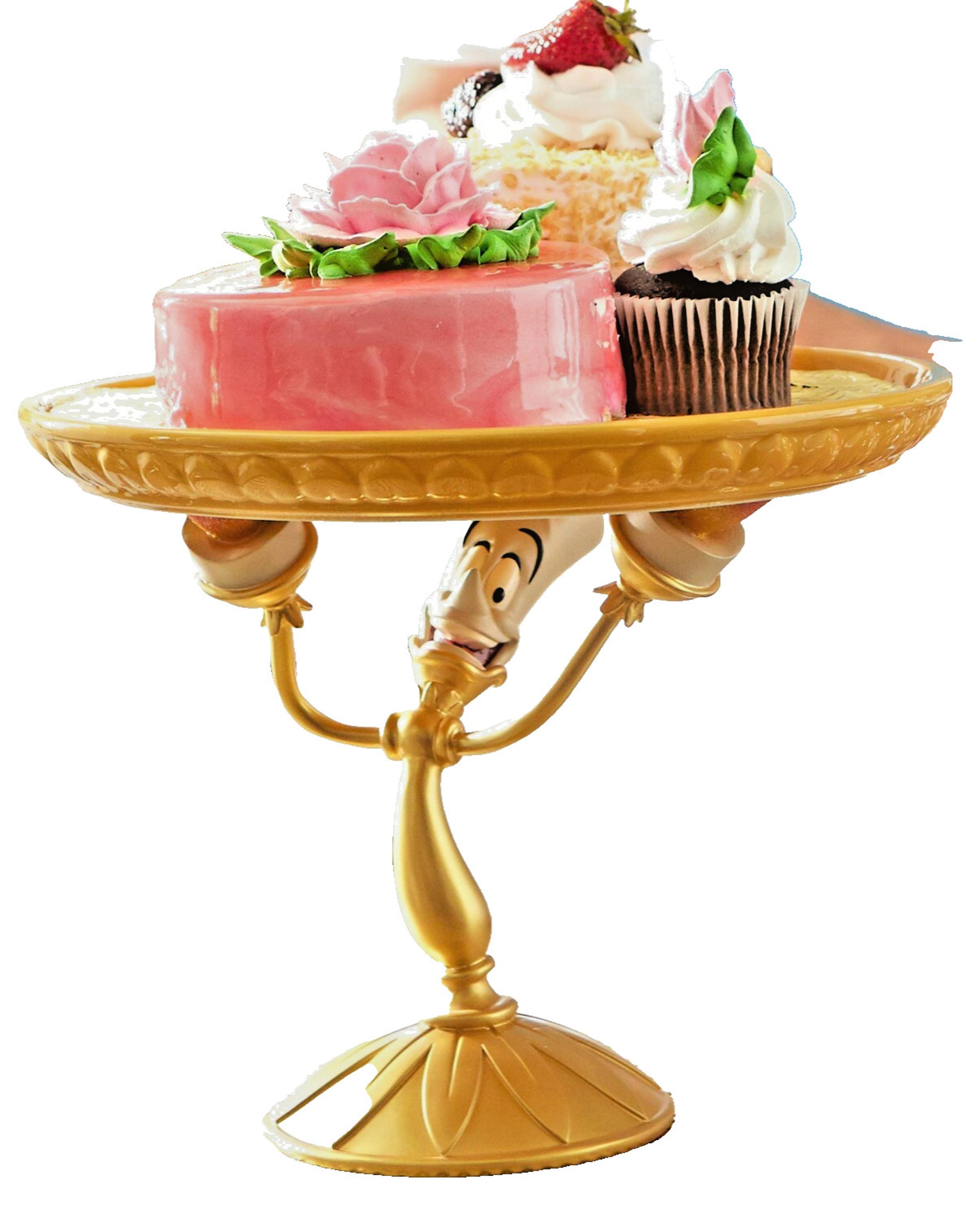 Disney Beauty and the Beast Lumiere Deluxe Serving Platter Cake Stand New
