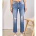 Kancan Jeans Mid Rise Straight Distressed Medium wash denim Size 7/27 KC9296M