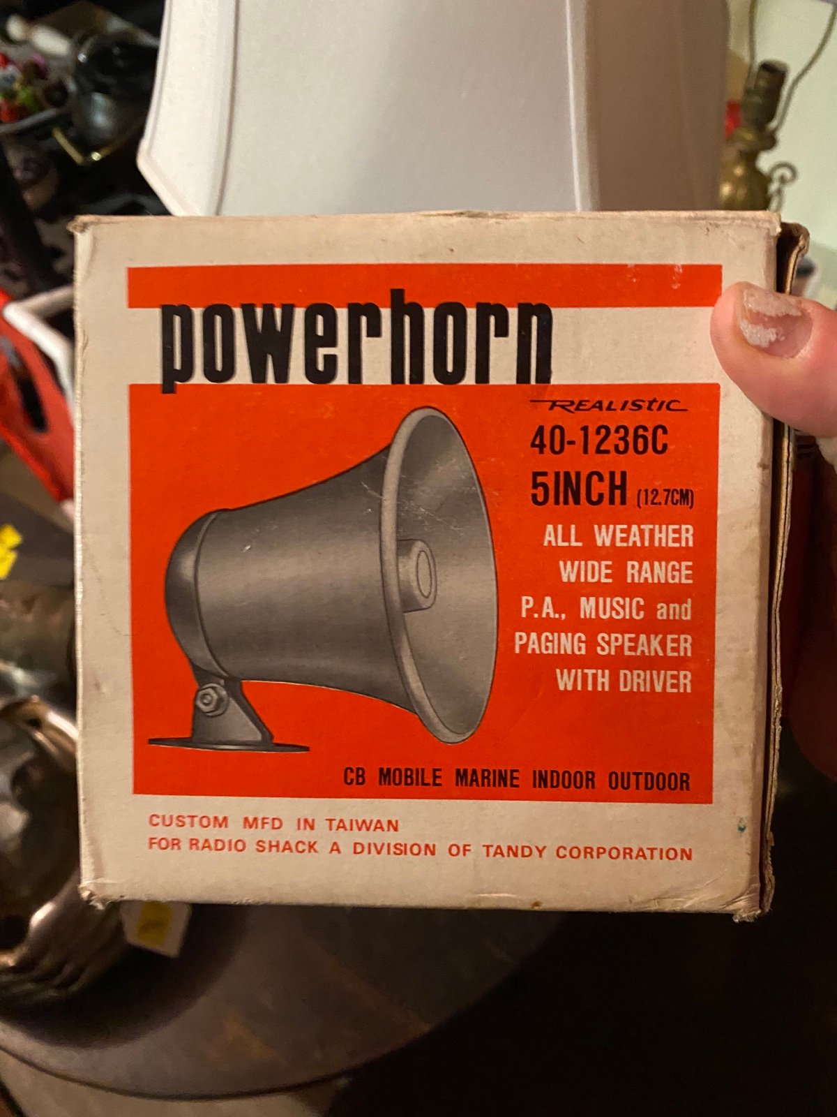 Vintage Realistic Power Horn 40-1236C All Weather PA/Paging Speaker w Driver NOS