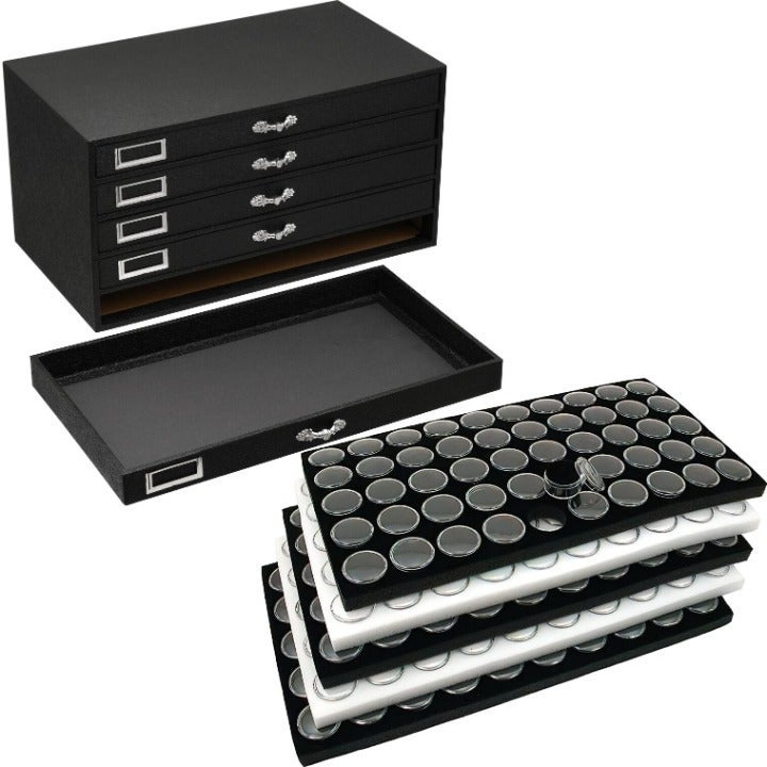 250 Gem Jars Display Jewelry Gemstone Storage Case Box