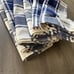 Bardwil Linens 16 x 16 Cream Navy Plaid Napkins Set of 6 NEW 100% Cotton India