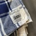Bardwil Linens 16 x 16 Cream Navy Plaid Napkins Set of 6 NEW 100% Cotton India