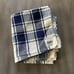 Bardwil Linens 16 x 16 Cream Navy Plaid Napkins Set of 6 NEW 100% Cotton India