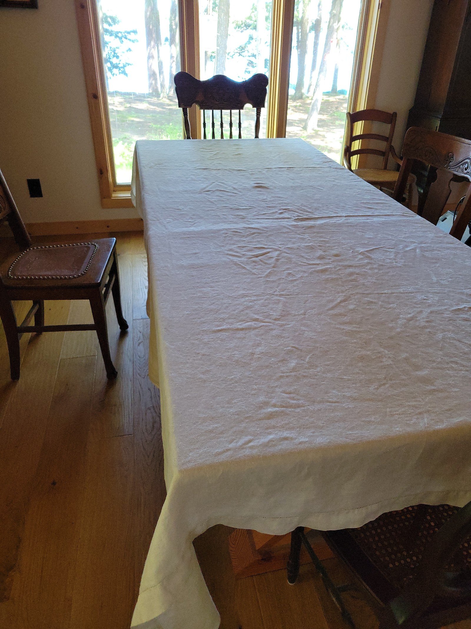 Vintage linen tablecloth