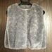 Tomorrowland Ballsey Random Fur Short Vest, Gray