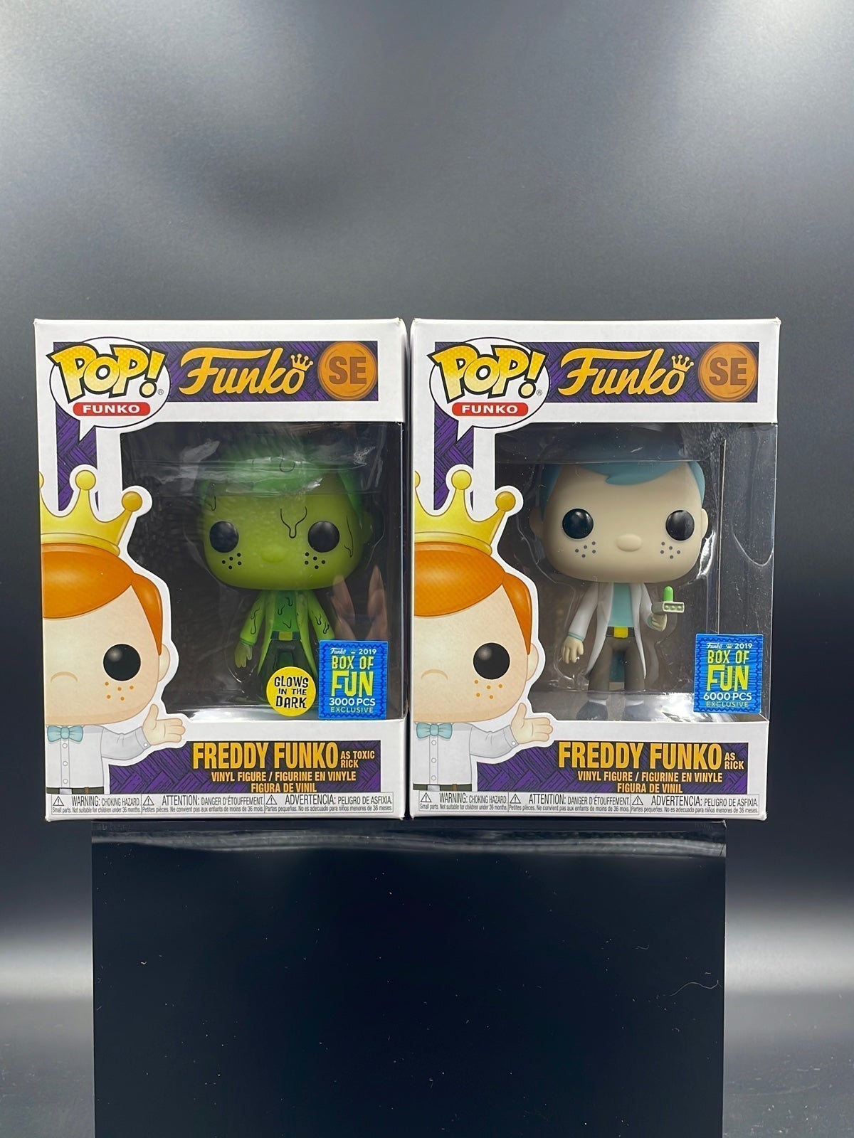 Funko Pop! Freddy Funko As Toxic Rick & Rick With Portal Gun
