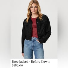 Paige Cropped Denim Jacket. Brand new Bree Jacket - Before Dawn