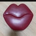 Vintage Hot Lips red leather jewelry box