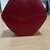 Vintage Hot Lips red leather jewelry box