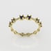 14K yellow gold Ring with 6 BLUE SAPPHIRE 2.00mm, setting prong, stone round