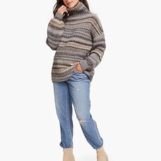 Hatch maternity fashioned knit turtleneck sweater blue 1 small