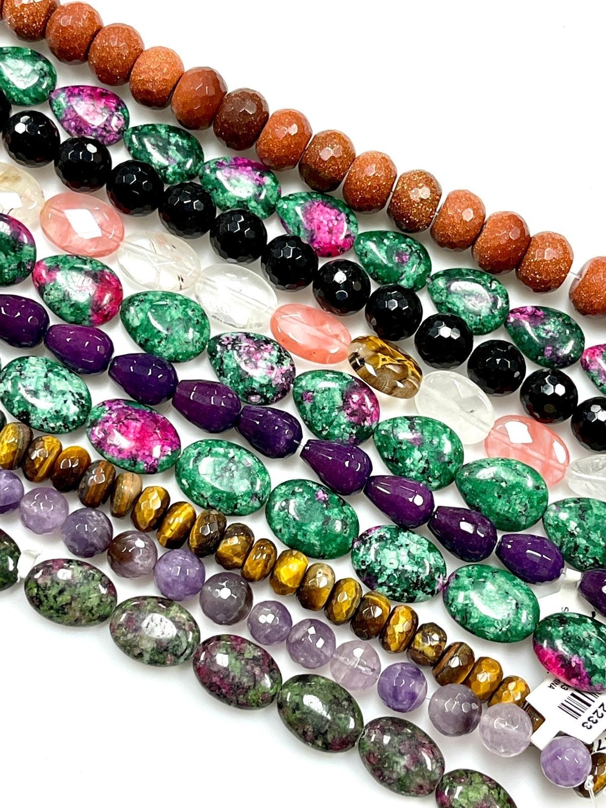 10 Strands of Gemstone Beads 10-20mm Beads Size
