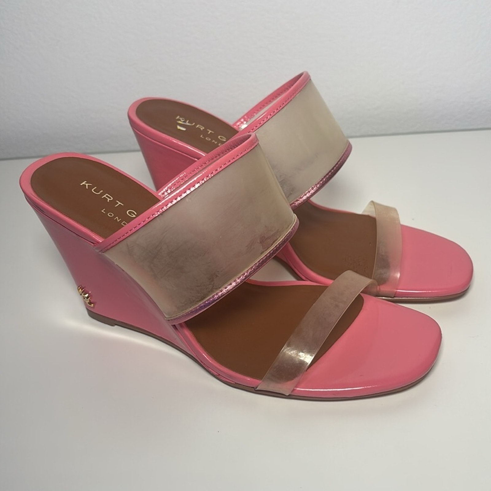 Kurt Geiger Women’s Pink and Beige Women's Wedge Sandals 38.5