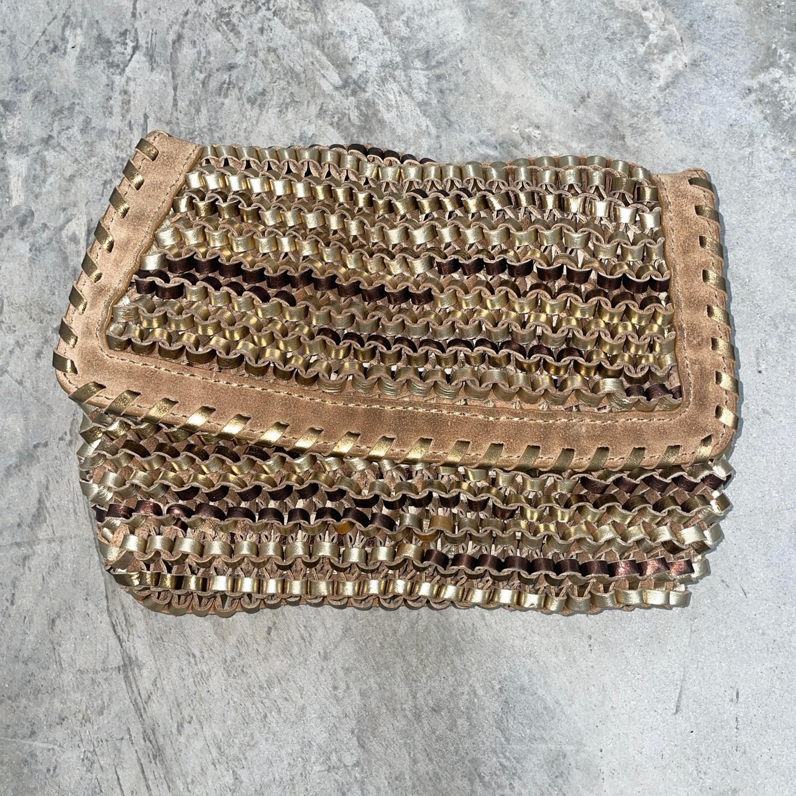 Diane Von Furstenberg Cloth clutch bag Vibrant 3D suede puff ribbing