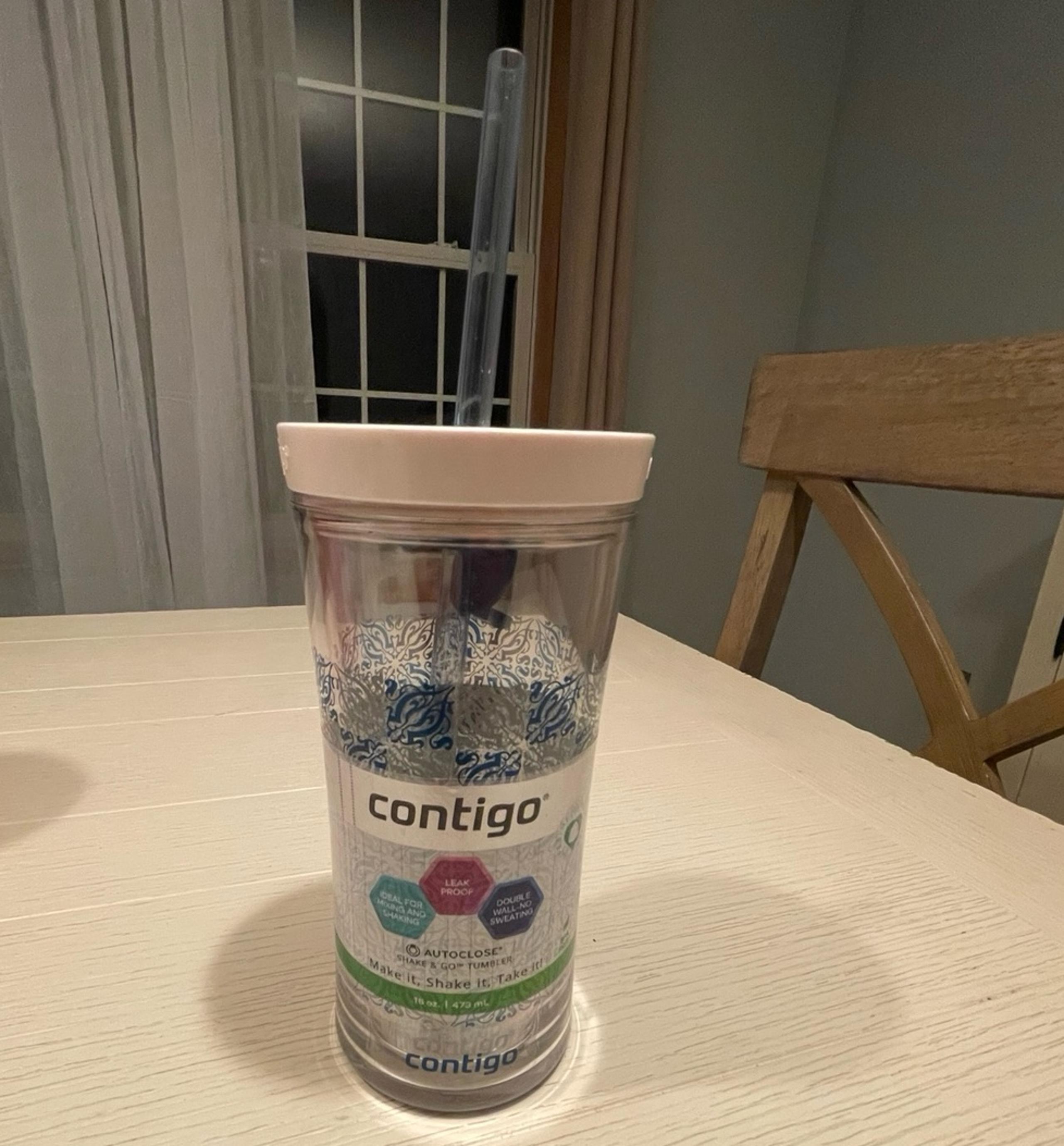 Contigo Shake & Go Tumbler 16 oz Autoclose Lid Clear