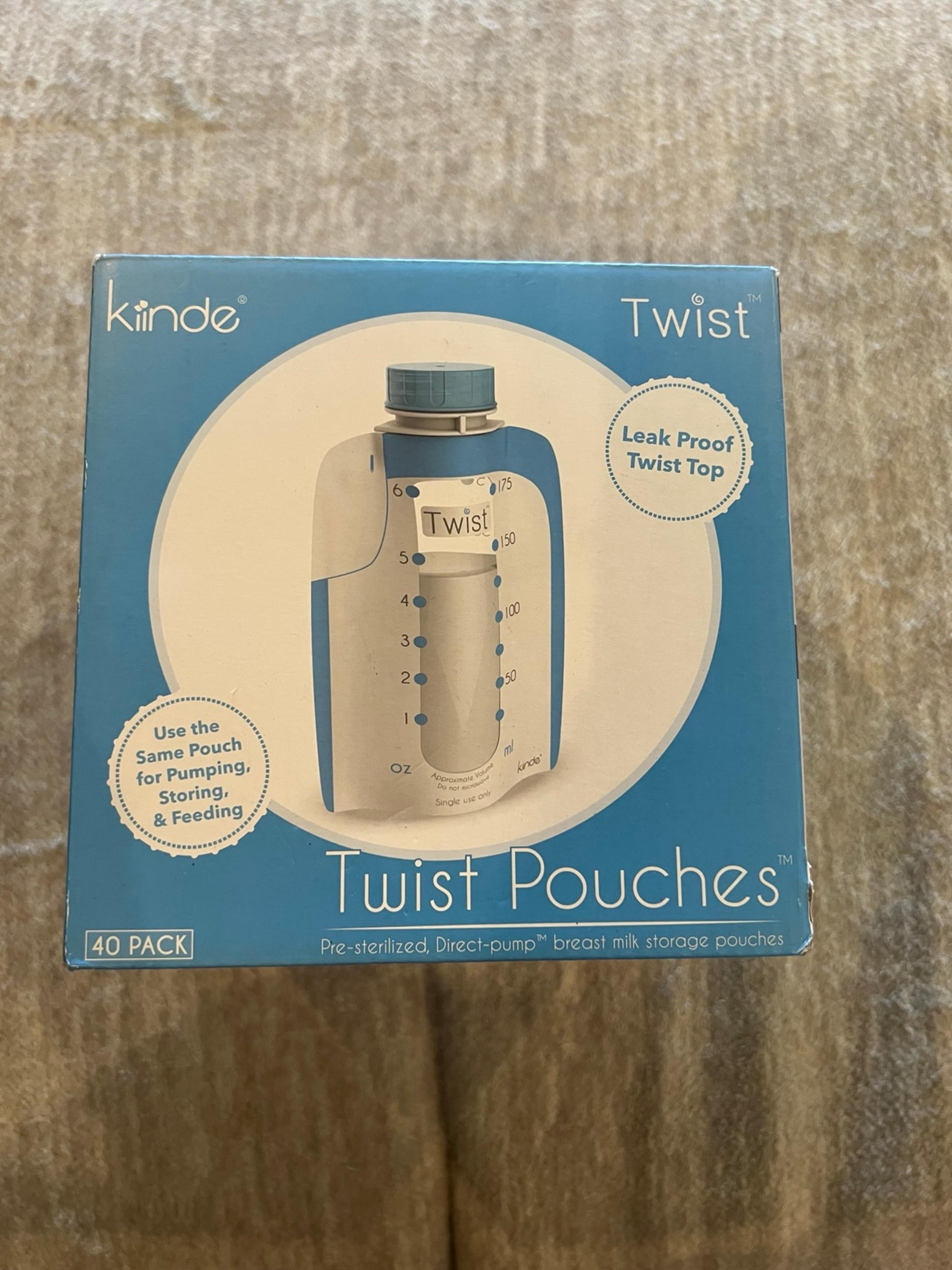 40ct Kiinde Twist Pouches for Pumping, Storing, Feeding Breastmilk