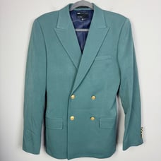 ASOS DESIGN | Teal Double Breasted Blazer Gold Buttons Men’s Size 36