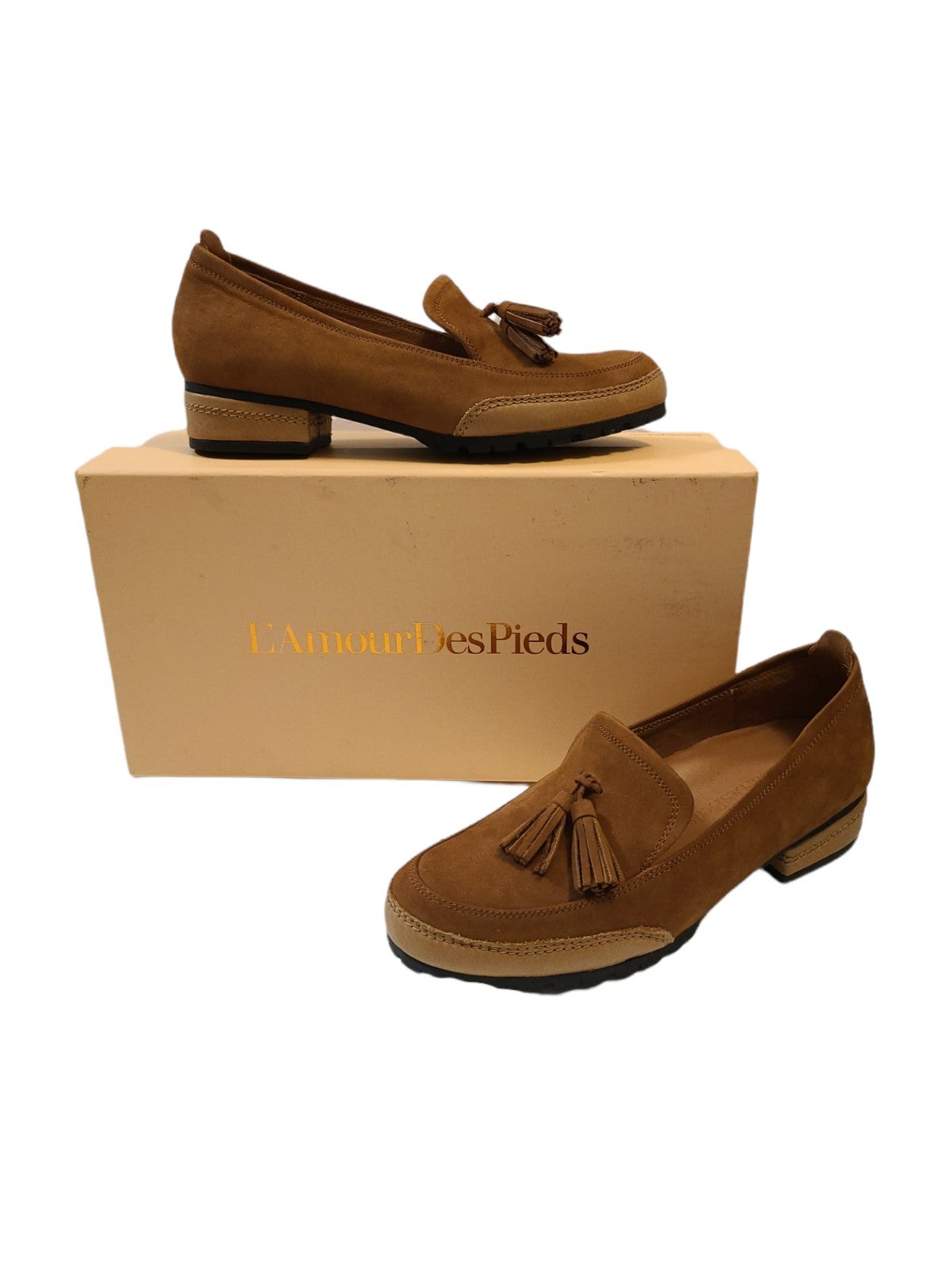 L'Amour Des Pieds Finiey Tassel Loafer in Coffee Nubuck 6