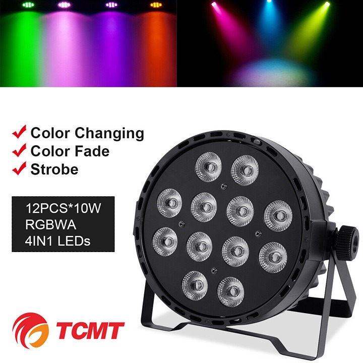 120W RGBW LED Par Light DMX Stage DJ Par Can Light Strobe Spot Light Wash Light