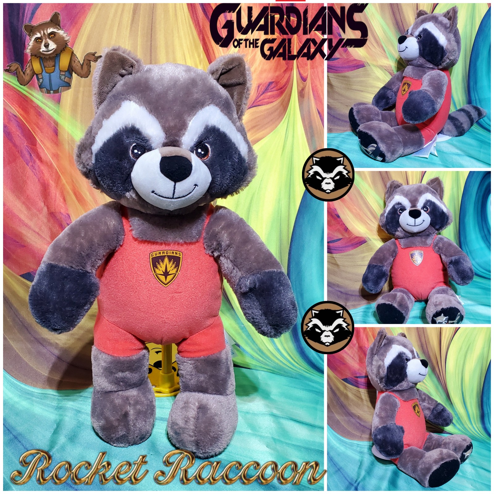 Build A Bear Rocket Raccoon Guardians of the Galaxy Marvel 16 Stuffed Plush
