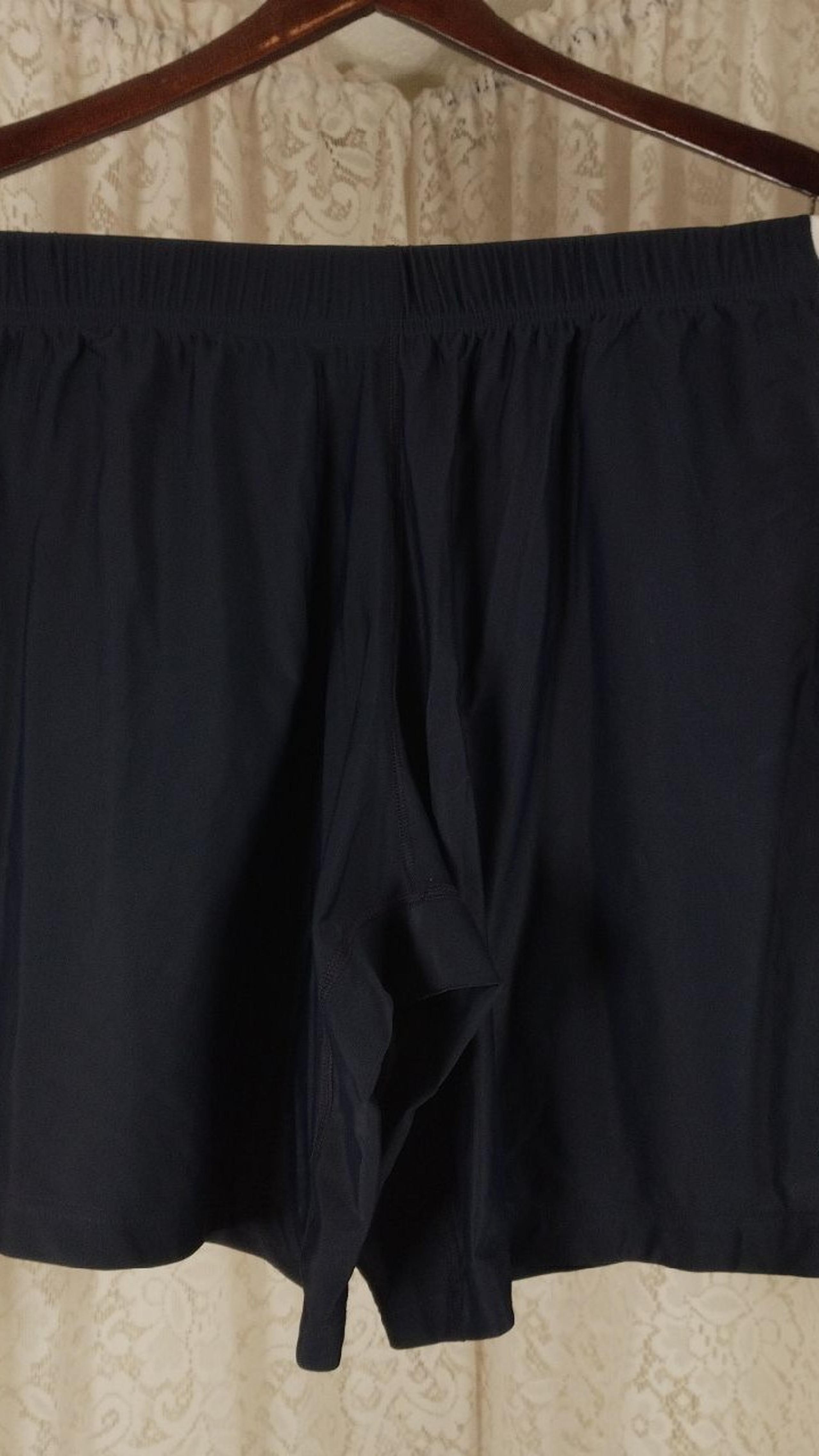 Navy blue white stripe Champion Men's Athletic Shorts