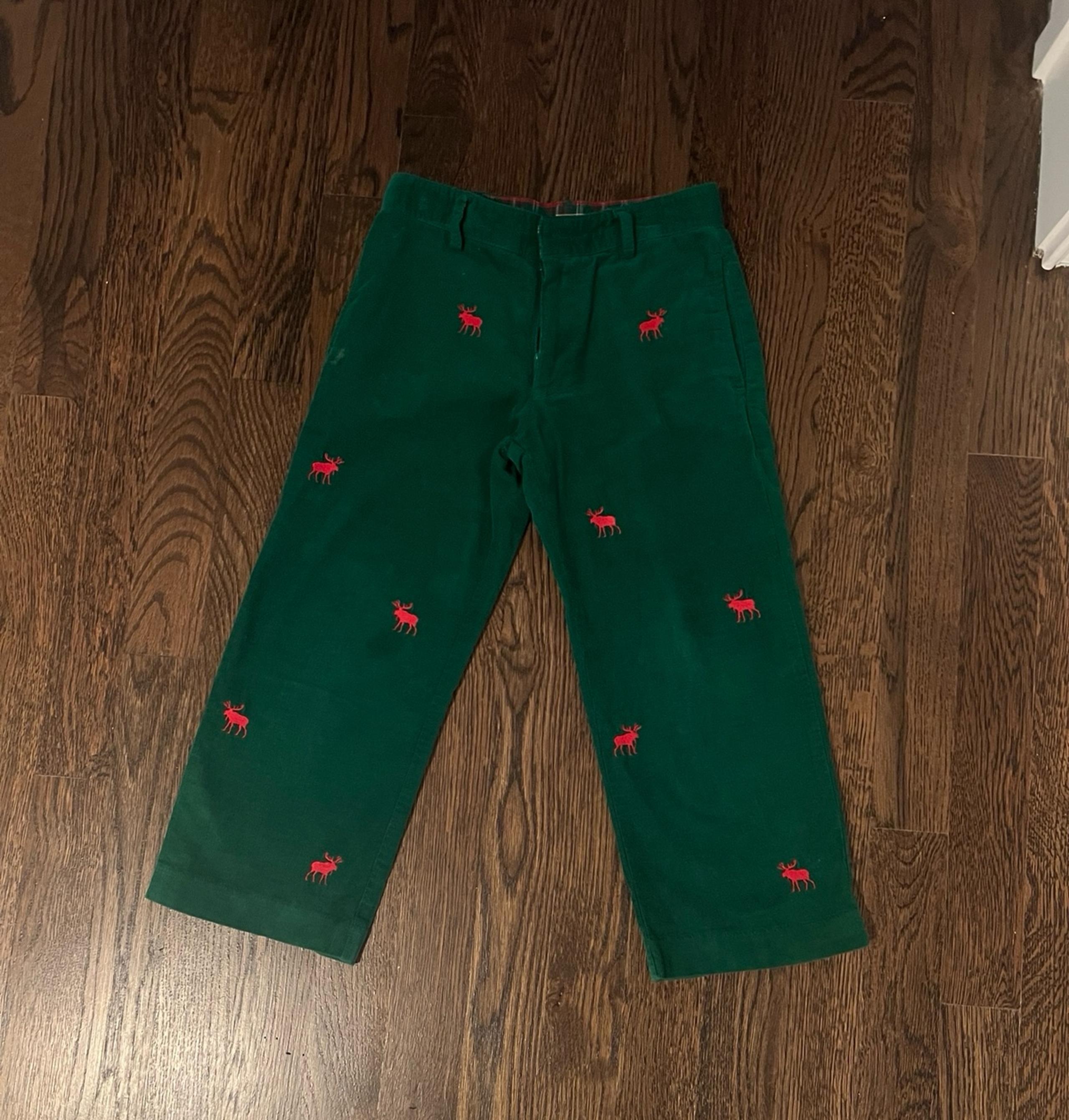 Reindeer green cords - size 4t