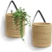 2pack Jute Hanging Basket - Small Woven Fern Hanging Rope Basket