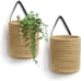 2pack Jute Hanging Basket - Small Woven Fern Hanging Rope Basket