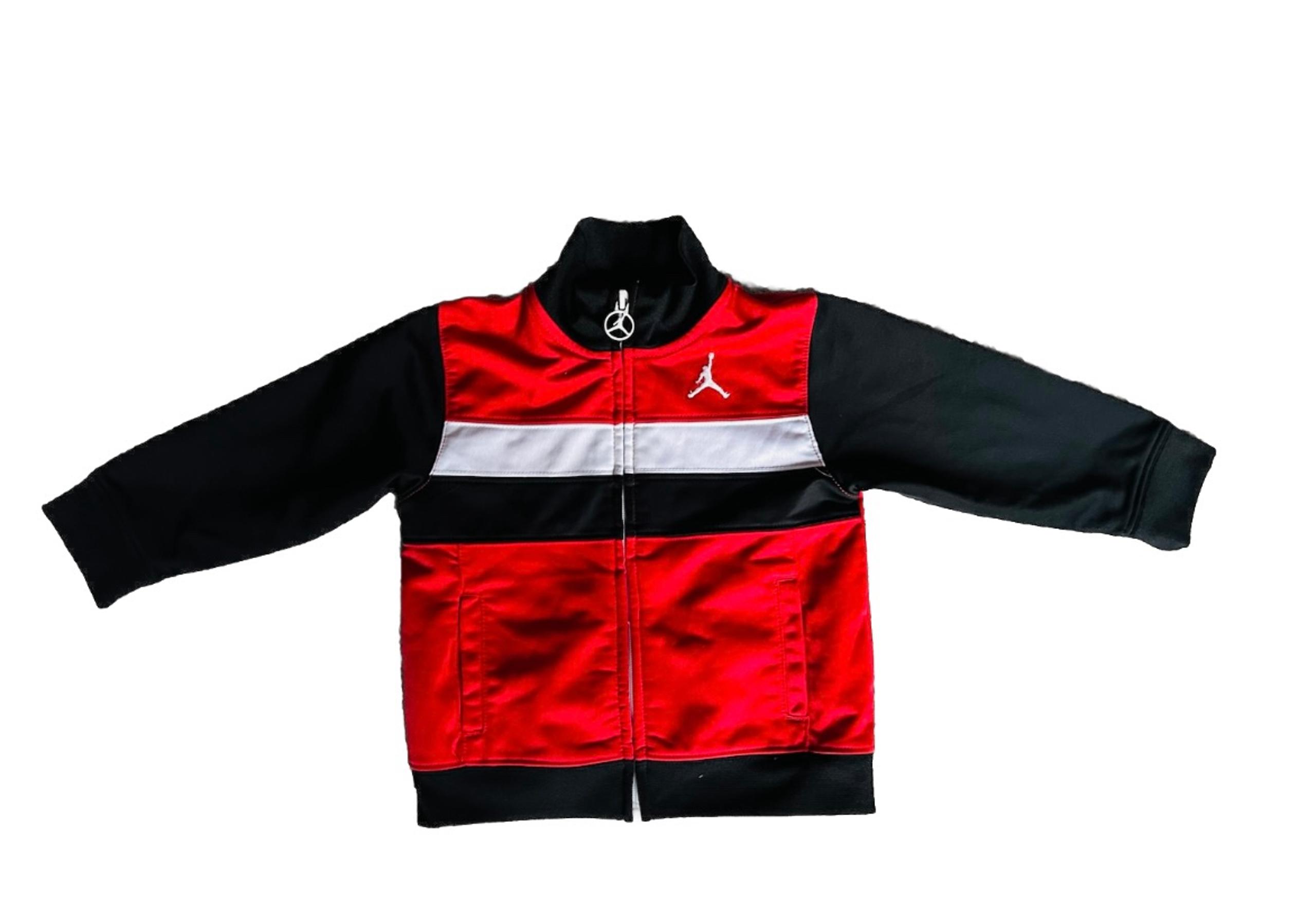 Toddler Air Jordan Full Zip Track Jacket Size 18 Month Red & Black
