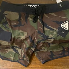 Army pattern swim shorts