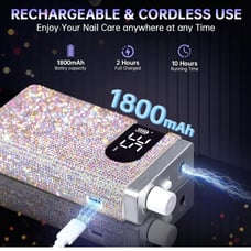 Nail Rhinestone Cordless Drill