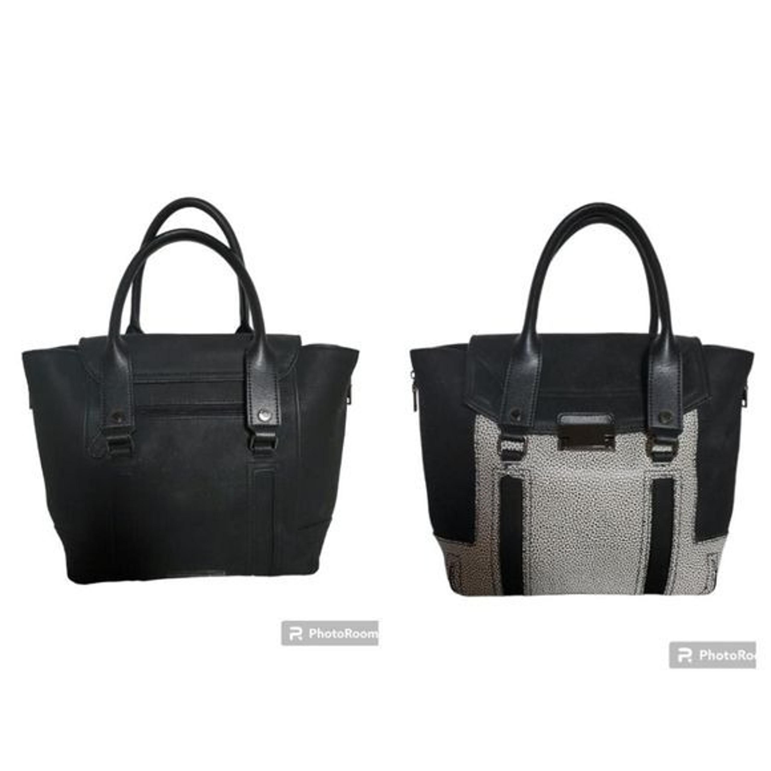 Steve Madden Bag Shoulder Tote Satchel Handbag Purse Black White Women's WOMAN'S