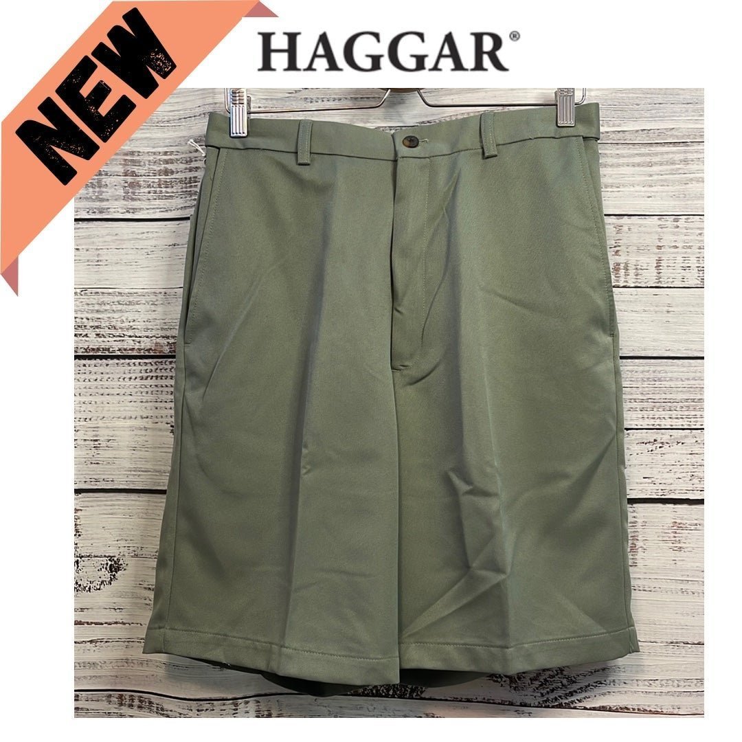 Men’s Flat Front Sage Green Shorts | Size 32 waist