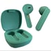 Wireless Green Earbuds & charging case new in box