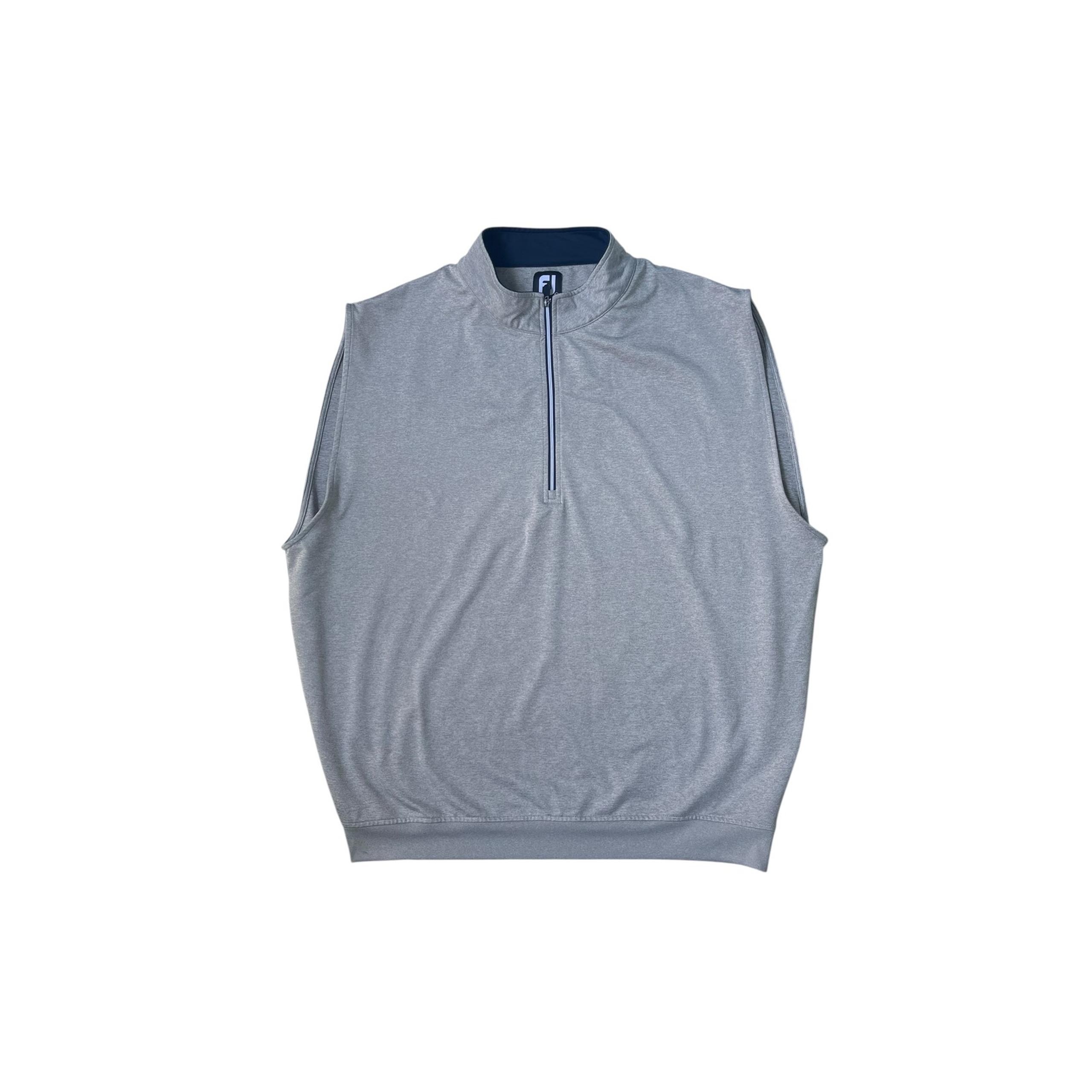 FootJoy Golf 1/4 Zip Sleeveless Pullover Vest Size 2XL Gray
