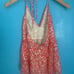 VTG Y2K Tibi 100% Silk Babydoll Coral Print Halter Top NWT Size 4