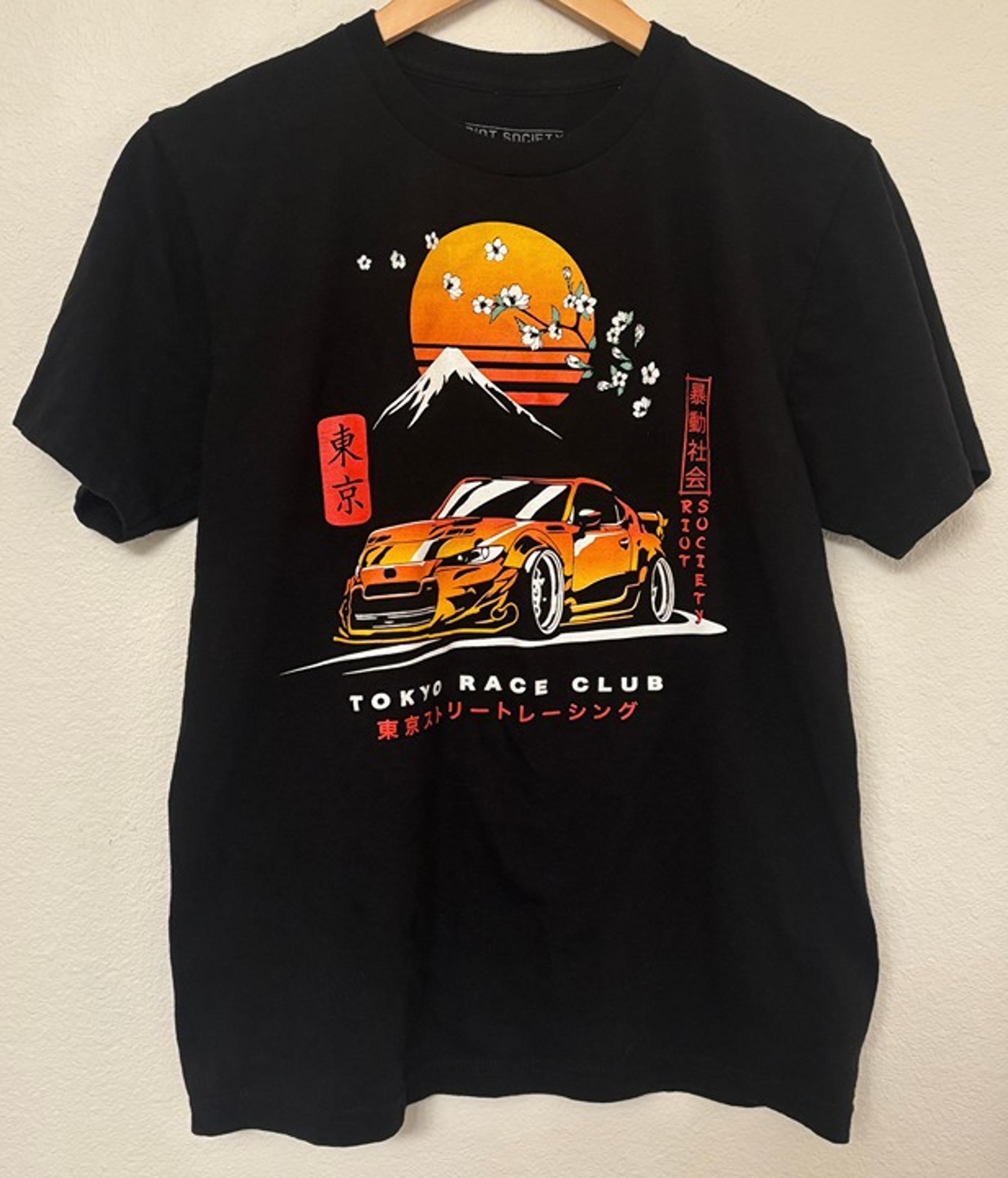 Riot Society Japan Black T-Shirt - Tokyo Race Club
