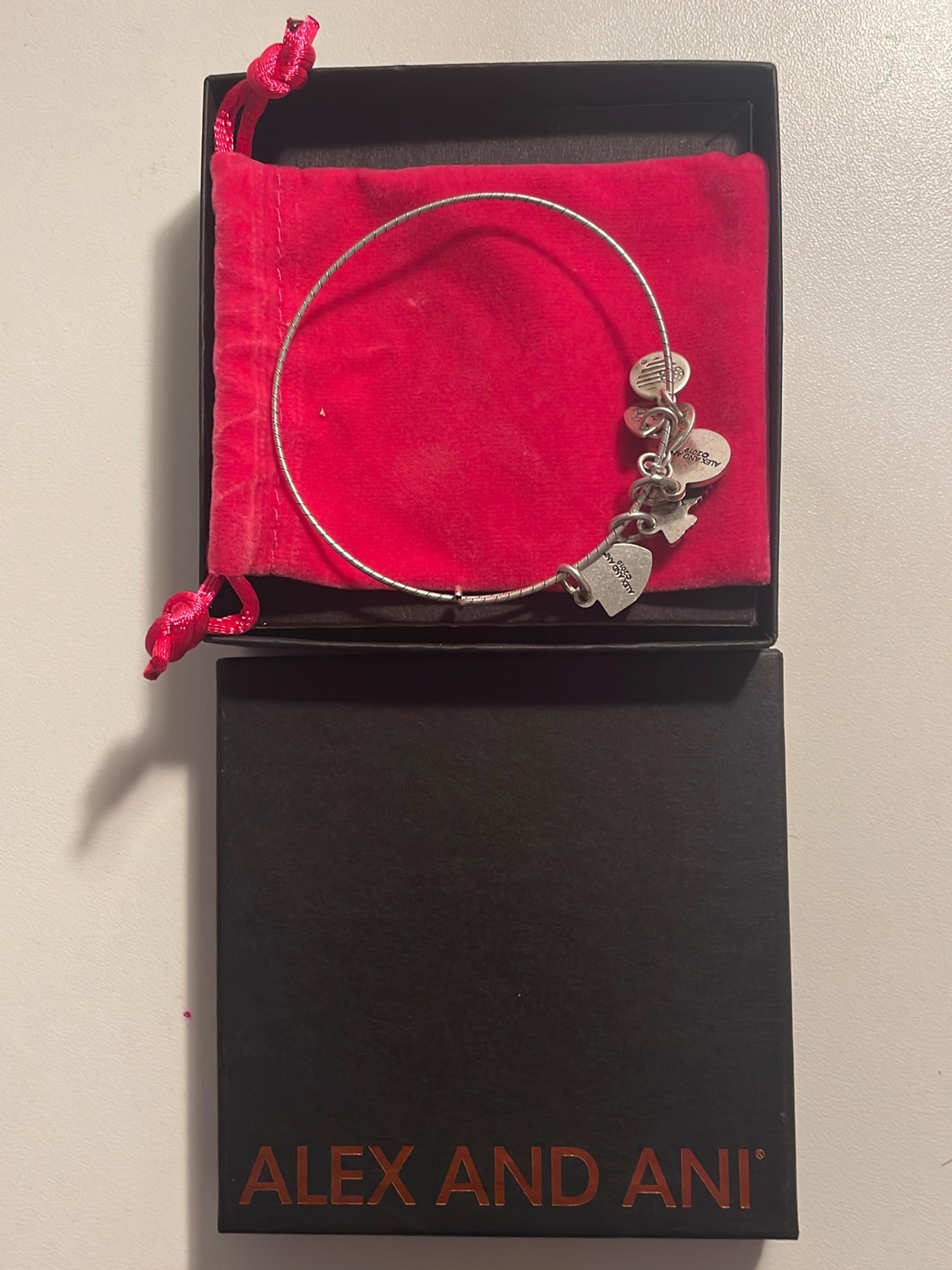ALEX AND ANI Always In My Heart Charm Bangle Bracelet