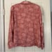 Faherty Sandwashed Silk Long Sleeve Pajama Top size L in Rose Tropic Trees