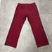 adidas Trefoil Wine Red Track Pants with One-Point Embroidery Tag, Size L 100% Cotton.