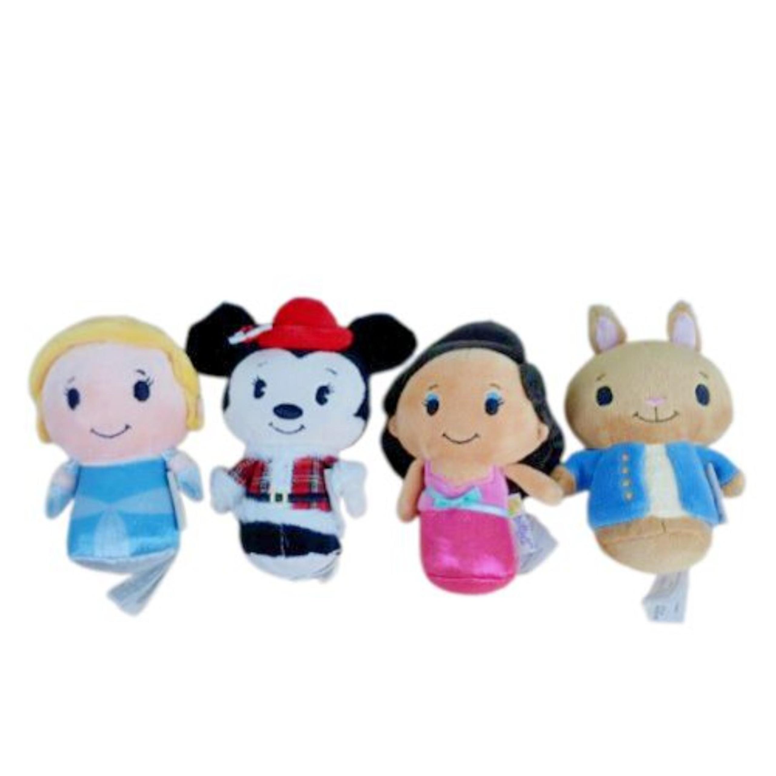 4 Itty Bittys Barbie Cinderella Minnie Peter Rabbit Plush Stuffed Hallmark