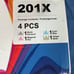 (4-pack) premium toner cartridges compatible with HP 201X Laserjet