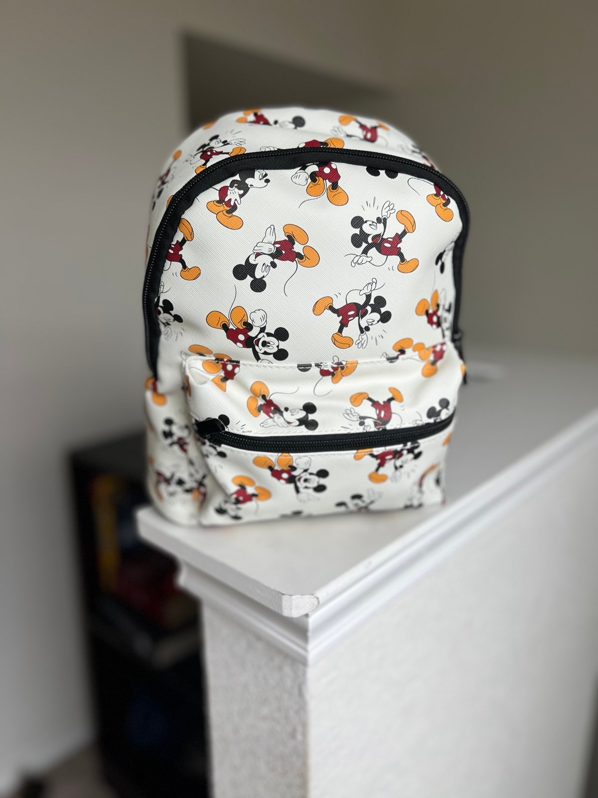 New Disney Mickey Mouse White Backpack