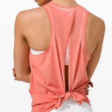 NWT Lululemon All Tied Up Tank Wash size 4 Sublimado Pigment Dye Rustic Coral