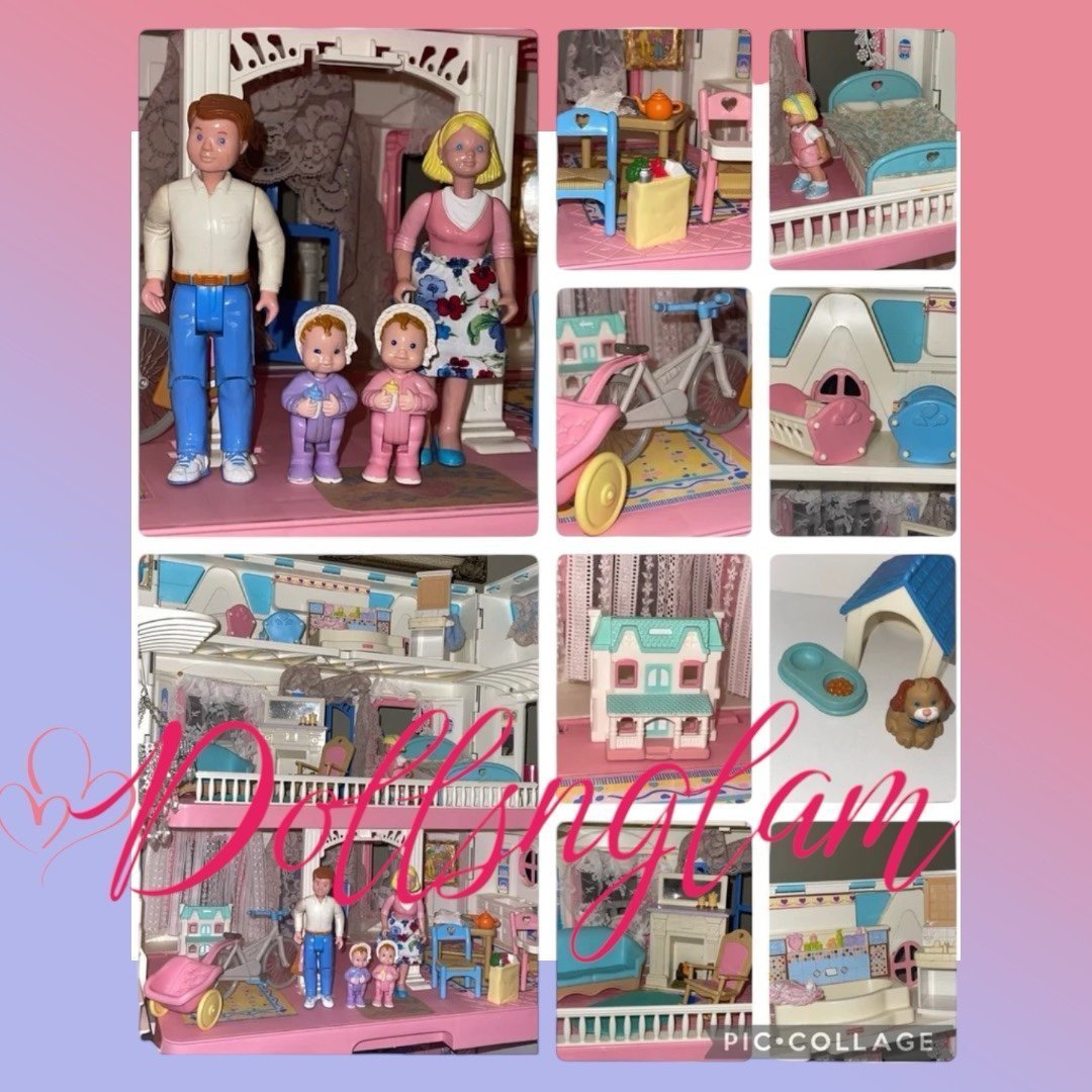 FISHER PRICE DREAM DOLLHOUSE 6364 contents furniture people accessoriesALL U SEE