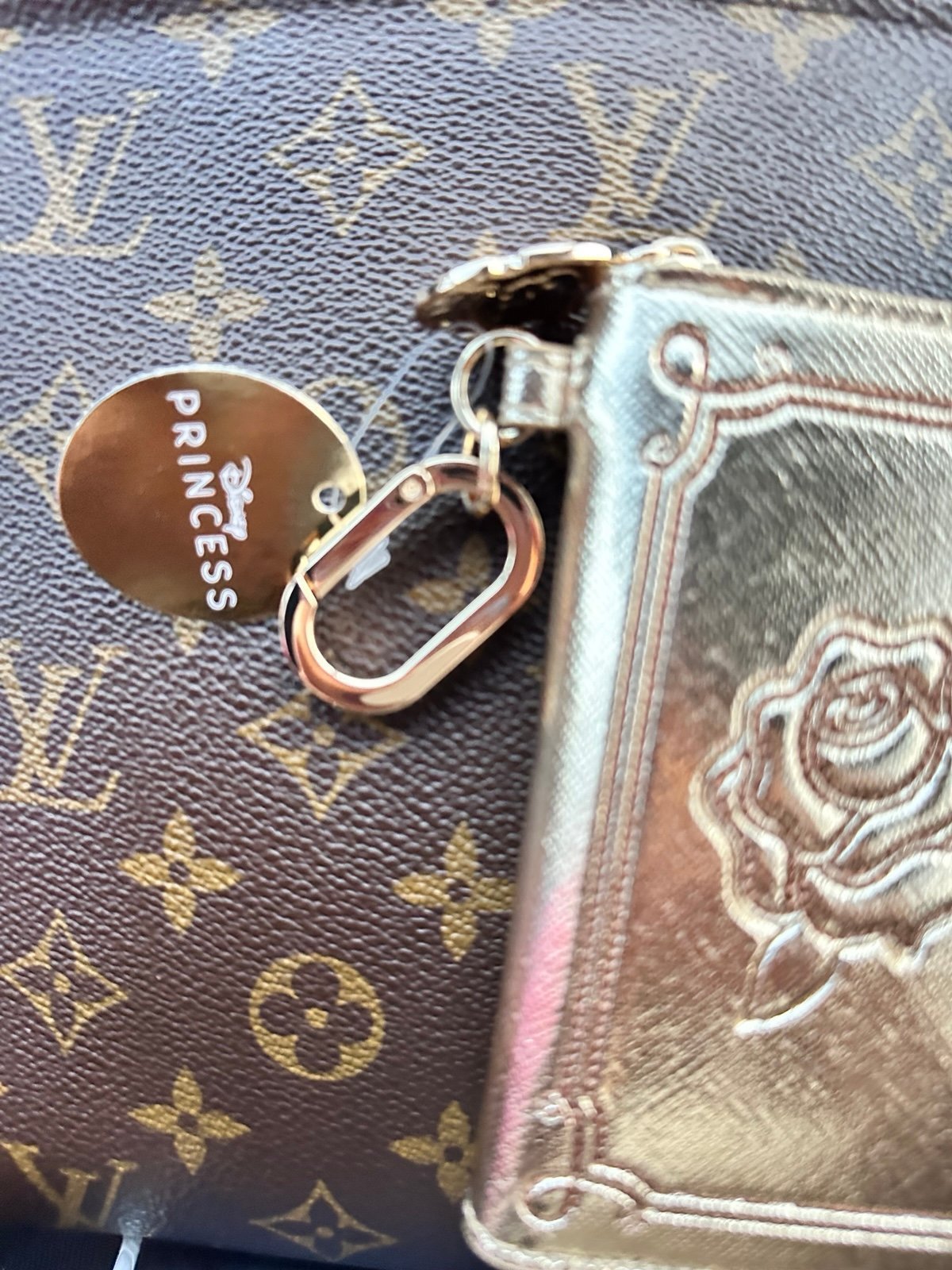 Bath and Body Works Disney Belle Coin Purse Keychain - detail