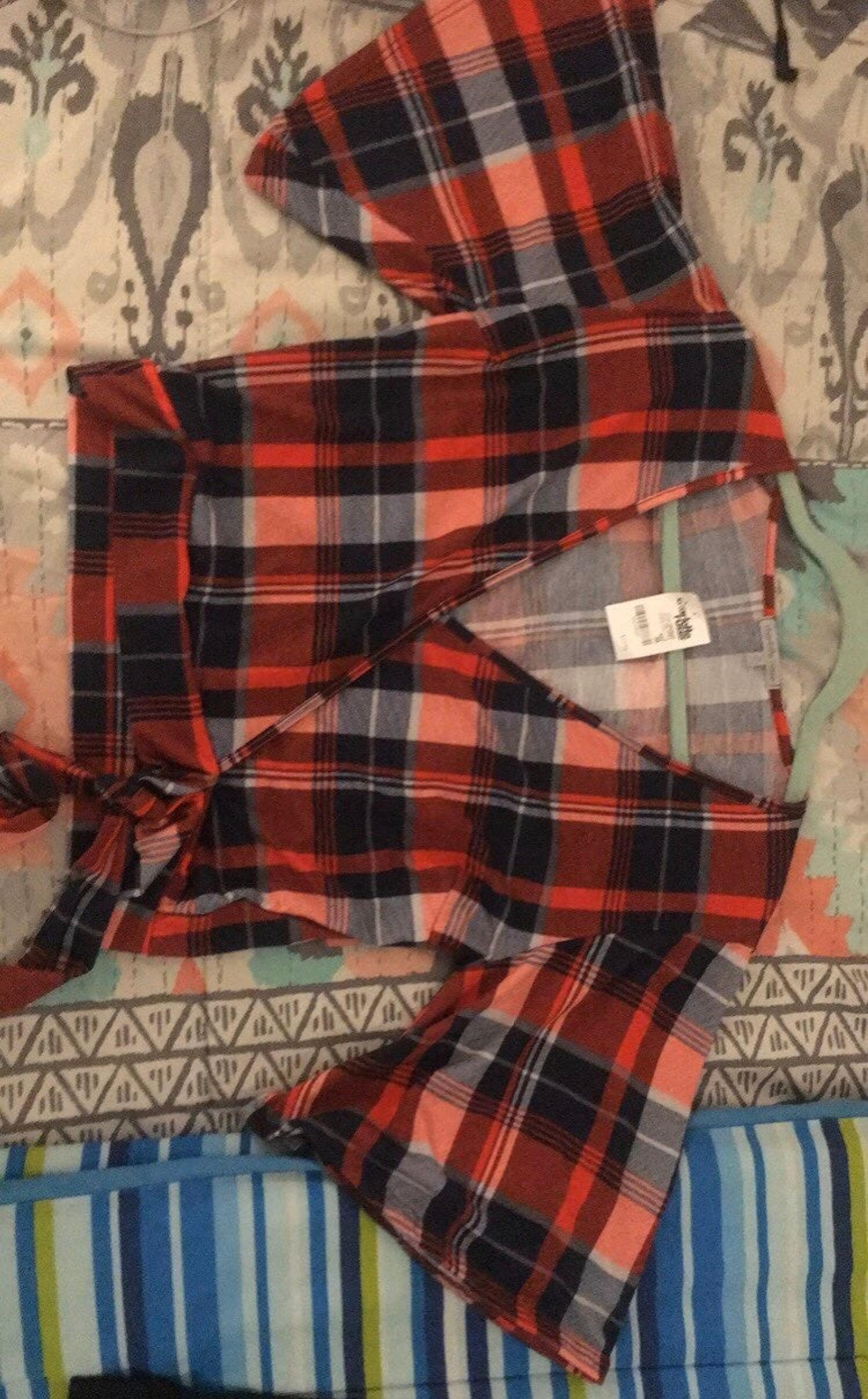 Plaid Wrap Top