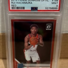 2019 Panini Donruss Optic Red #188 Rui Hachimura /99 PSA 9 RC (Pop 14)